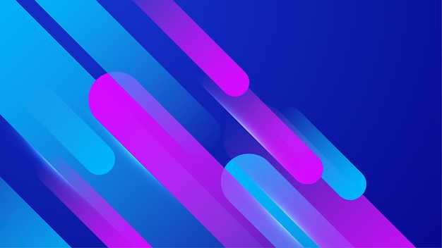 Fondo azul y rosa abstracto geométrico mínimo Diseño de círculos y líneas Plantilla de negocio techno de moda para fondo de banner de papel tapiz o aterrizaje