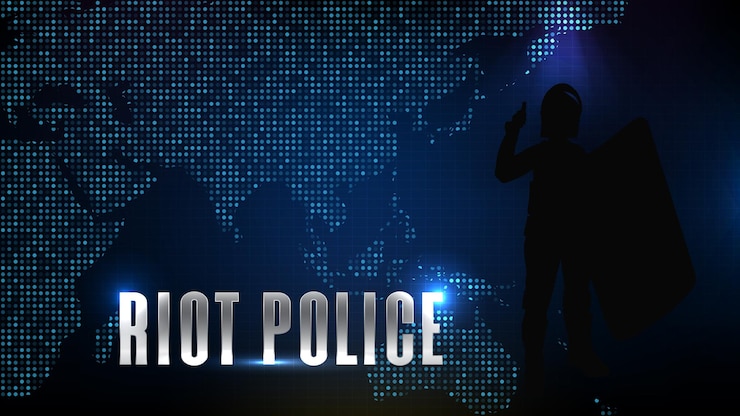 Vector fondo azul tecnología futurista de silueta detective investigador privado