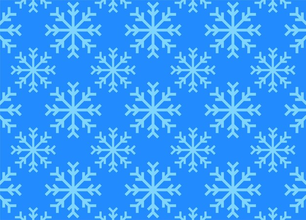 fondo azul con tema de invierno con patrón de copos de nieve