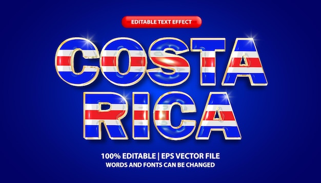 Un fondo azul con el texto costa rica en el medio