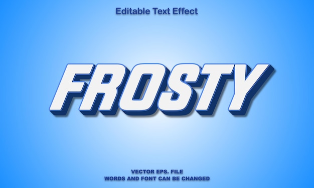 Un fondo azul con el texto efecto helado.