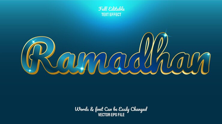 Un fondo azul con el texto ramadán.