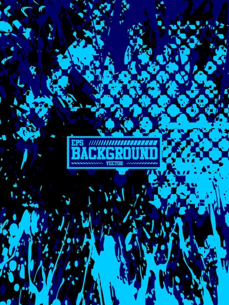 fondo azul tinta negra bola azul claro