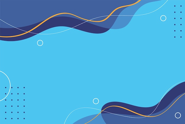 Fondo azul de vector libre con elementos de medio tono y línea