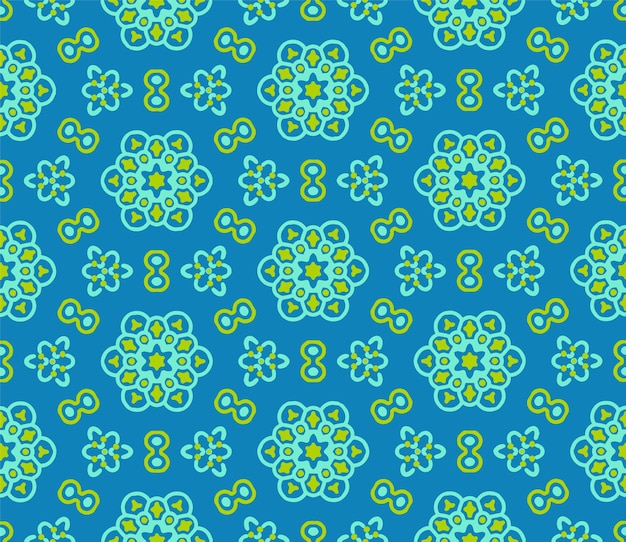 Vector un fondo azul y verde con un patrón floral.