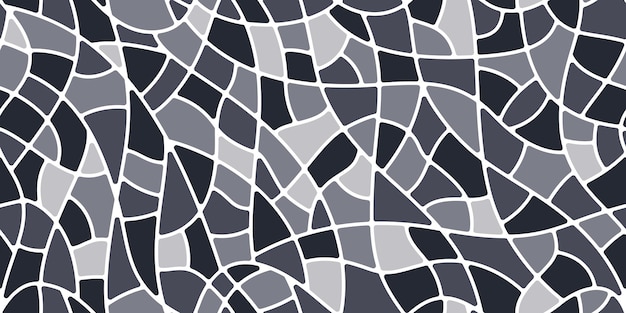 Fondo de azulejos de piedra de mosaico gris y negro