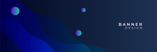Fondo de bandera azul púrpura oscuro degradado abstracto moderno. Fondo de banner azul geométrico abstracto. Plantillas de banner con diseño abstracto moderno. Fondo de tecnología de líneas azules abstractas