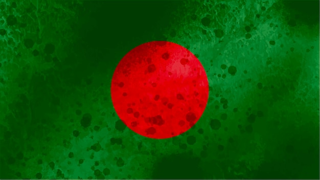 Vector fondo de bandera de bangladesh con textura grunge