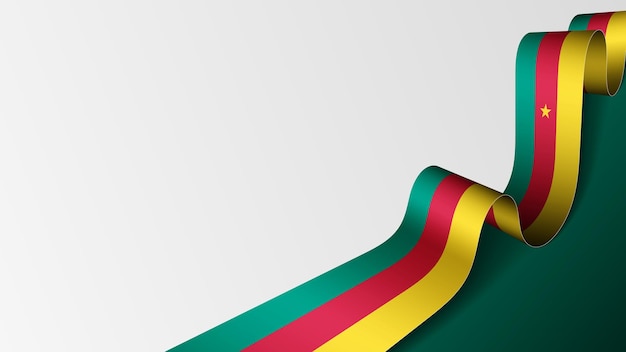 Fondo de la bandera de Camerún Elemento de impacto para el uso que desea hacer de él