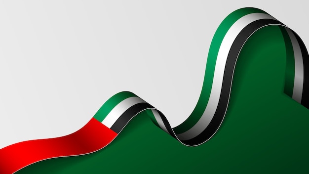 Fondo de la bandera de la cinta de la EAU Elemento de impacto para el uso que desea hacer de él
