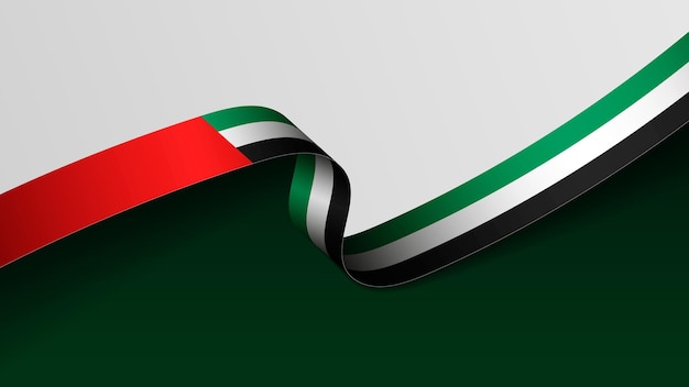 Fondo de bandera de cinta de la EAU Elemento de impacto para el uso que desea hacer de él