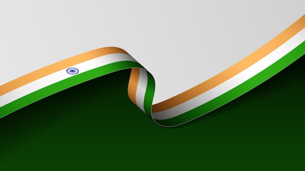 Fondo de la bandera de la cinta de la India Elemento de impacto para el uso que desea hacer de él