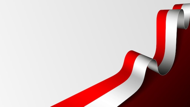 Fondo de la bandera de la cinta de Indonesia Elemento de impacto para el uso que desea hacer de él