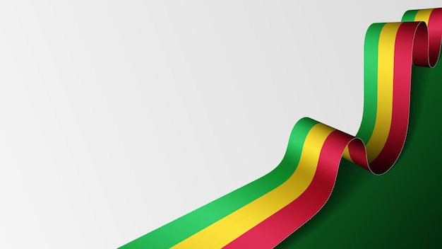 Vector fondo de la bandera de la cinta de mali elemento de impacto para el uso que desea hacer de él