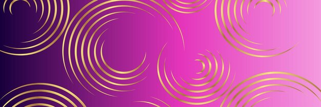 Fondo de bandera de color gradiente con diseño de círculo dorado