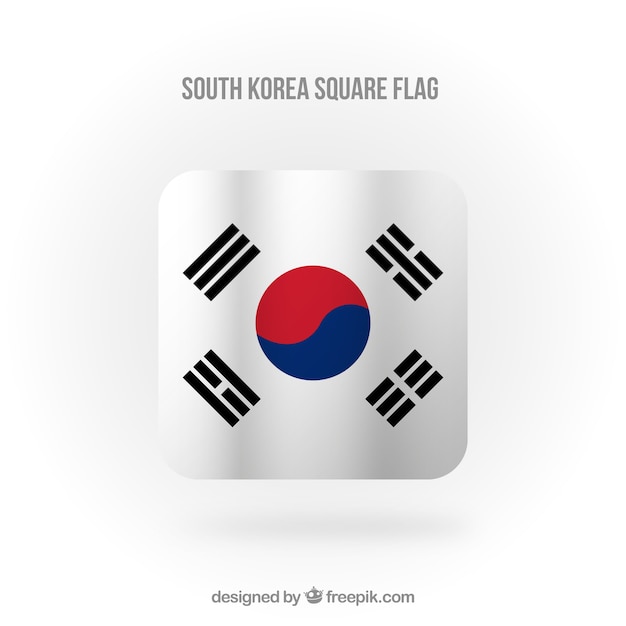 Fondo de bandera cuadrada de corea del sur