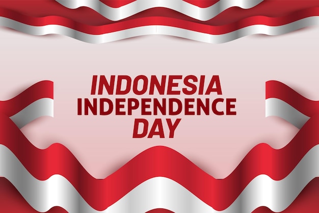 Fondo y bandera del día de la independencia de indonesia