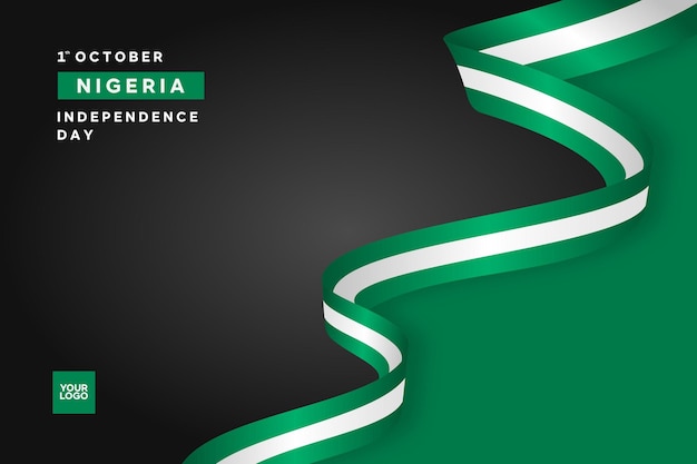 Fondo de la bandera del Día de la Independencia de Nigeria