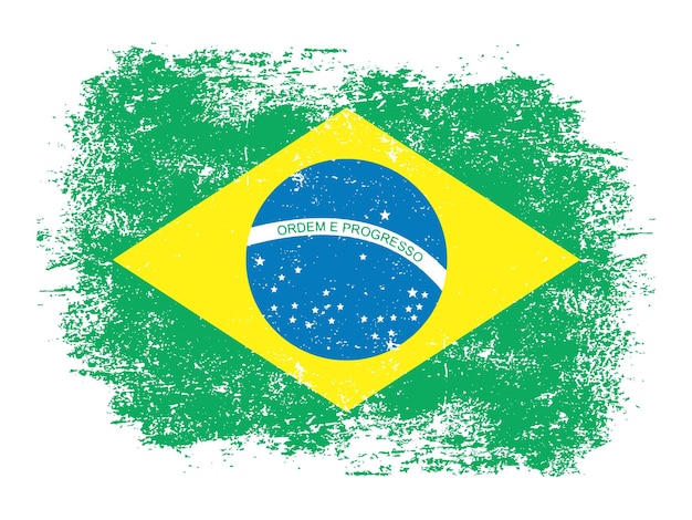 fondo de bandera grunge angustiado de brasil