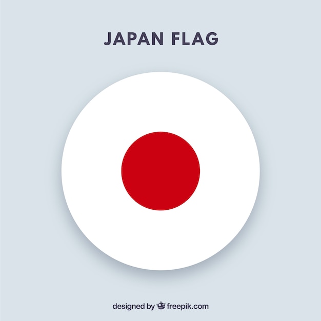 Fondo de bandera japonesa redonda