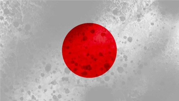 Fondo de bandera japonesa con textura grunge