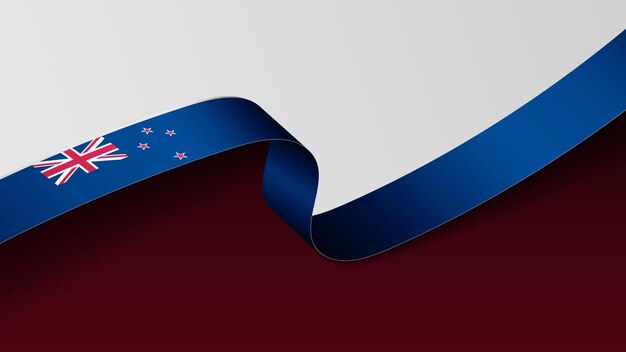 Fondo de la bandera de Nueva Zelanda con cinta Elemento de impacto para el uso que desea hacer de él
