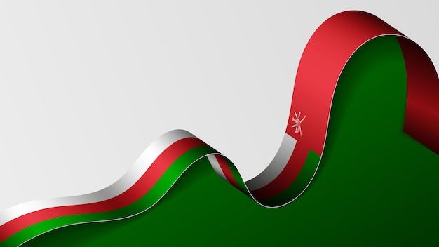 Fondo de la bandera de Omán Elemento de impacto para el uso que desea hacer de él