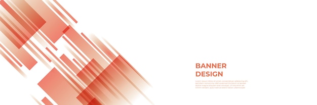 Fondo de bandera roja moderna. Plantilla de fondo de patrón de banner de diseño gráfico abstracto de vector.