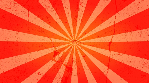 El fondo de la bandera de Sunburst con gradiente naranja