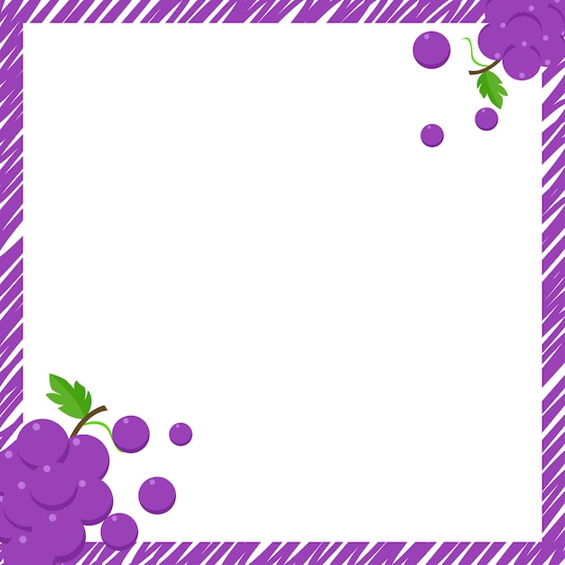 Fondo de bandera de uvas azules Ilustración vectorial