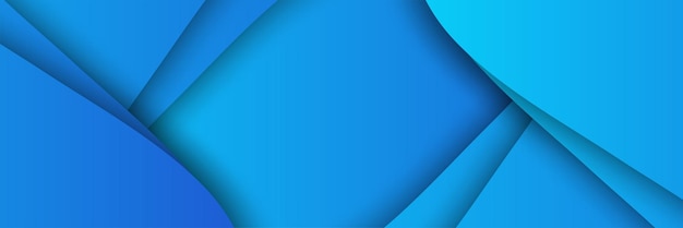 Fondo de banner 3d azul moderno con ondas abstractas