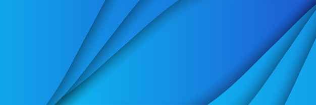 Fondo de banner 3d azul moderno con ondas abstractas