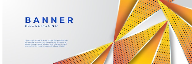 Fondo de banner abstracto amarillo naranja moderno