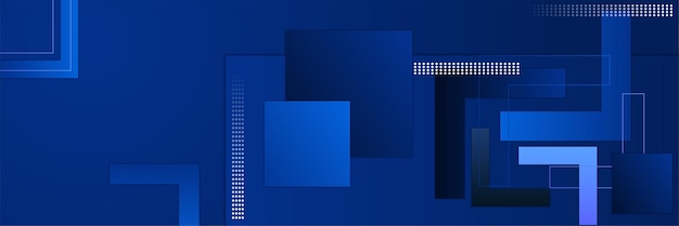 Fondo de banner abstracto azul oscuro moderno. ilustración vectorial