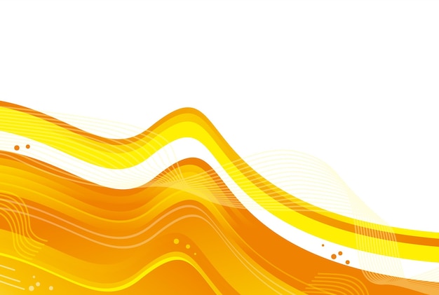 Vector fondo de banner abstracto de onda degradado naranja