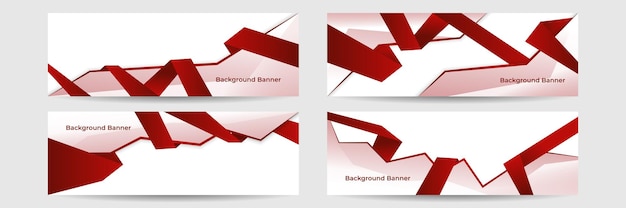 Fondo de banner abstracto rojo moderno
