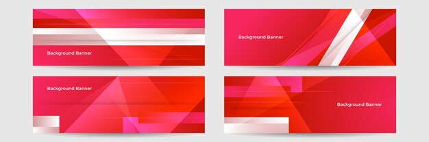 Fondo de banner abstracto rojo moderno
