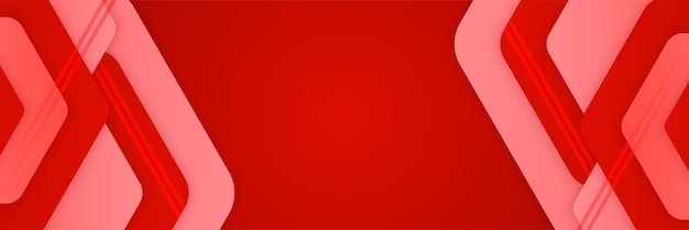 Fondo de banner abstracto rojo moderno