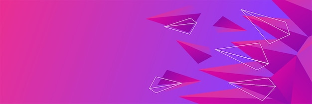Fondo de banner ancho abstracto geométrico colorido bauhaus Memphis. Plantilla de fondo de patrón de banner de diseño gráfico abstracto de vector.