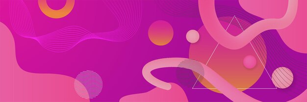 Fondo de banner ancho naranja colorido moderno. Fondo abstracto para diseño de banner. Banner web, textura y encabezado para sitio web. Plantilla de fondo de patrón de banner de diseño gráfico abstracto de vector.