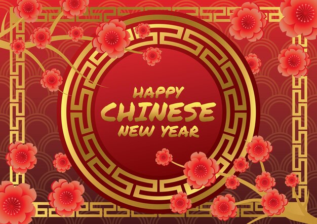 Fondo de banner de año nuevo chino