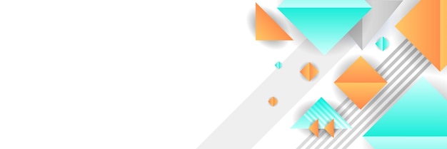 Fondo de banner azul y naranja. Plantilla de fondo de patrón de banner de diseño gráfico abstracto de vector.