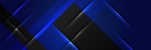 Fondo de banner azul oscuro abstracto moderno Plantilla de ilustración vectorial con diseño de patrón para seminario festivo de fiesta de institución corporativa de negocios de tecnología y charlas