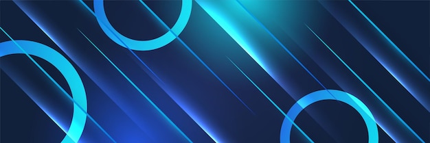 Fondo de banner azul oscuro abstracto moderno Plantilla de ilustración vectorial con diseño de patrón para seminario festivo de fiesta de institución corporativa de negocios de tecnología y charlas