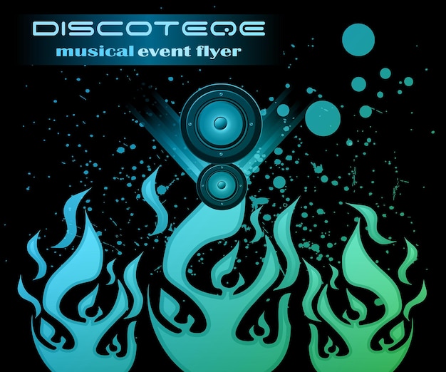 Fondo de banner de club disco para evento de noches de música