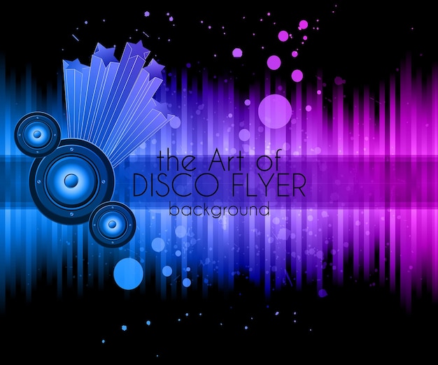 Fondo de banner de club disco para evento de noches de música