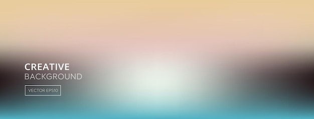 Fondo de banner de color turquesa y beidge abstracto degradado borroso