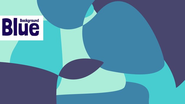 Fondo de banner colorido azul con elemento geométrico abstracto y vector de forma líquida