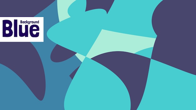 Fondo de banner colorido azul con elemento geométrico abstracto y vector de forma líquida