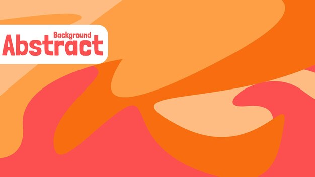 Fondo de banner colorido naranja con elemento geométrico abstracto y vector de forma líquida